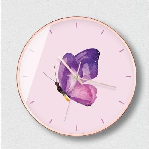 New 3D Wall Clock Butterfly Digital Wall Clock Modern Design Luxury 12inch Wall Watch For Home Decor Silent Duvar Saati
