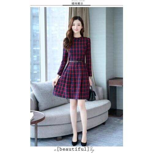 2017 girls style sub dress female Korean slim slim in the autumn and winter long sleeved dress autumn temperament