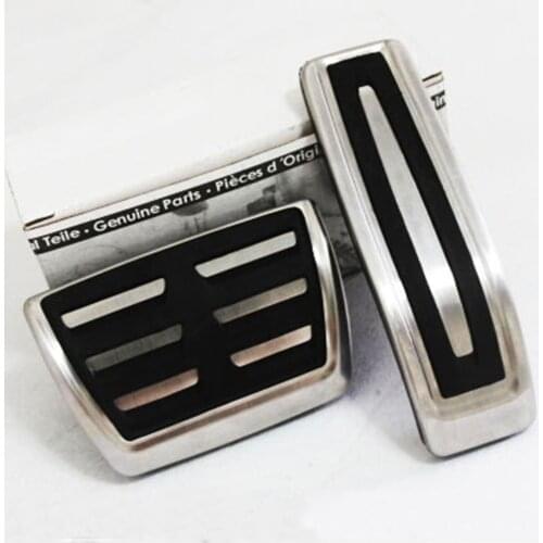 Stainless Steel Gas Accelerator Fuel Brake Pedals AT Plate Pad For Audi Q7 VW Volkswagen Touareg 2007-2015