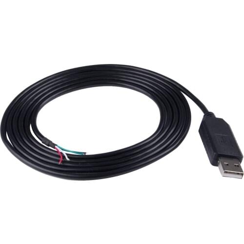 PL2303TA USB RS232 Serial Adapter Converter to 4Pin TX RX GND VCC Wire End Connector Cable Compatible for USB-RS232-WE