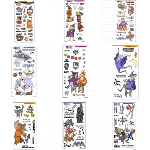 Halloween Series Clear Stamps Scrapbooking Stencil For Decor Embossing Stamp DIY Greeting Card Album Handmade 2021 Party