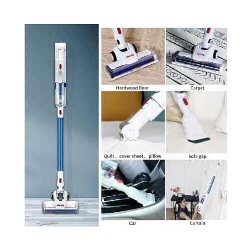 Vistefly V10 Pro Cordless Vacuum Cleaner 22KPa Powerful Suction, 5 in 1, Stick Handheld For Pet Hair Carpet Car Hard Floor Blue