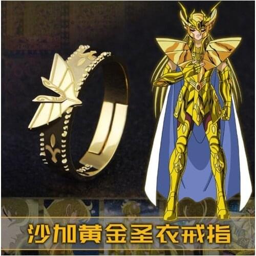 Anime Saint Seiya Gold Saint Virgo Shaka 925 Sterling Silver Adjustable Ring #7