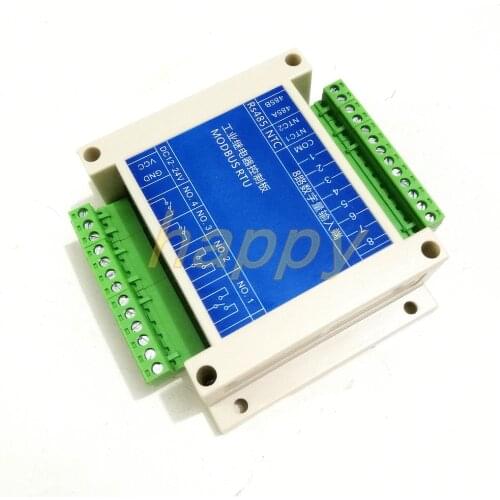 RS485 relay control panel /8 road DI/4 output /MODBUS RTU/NTC temperature measurement /485 communication module