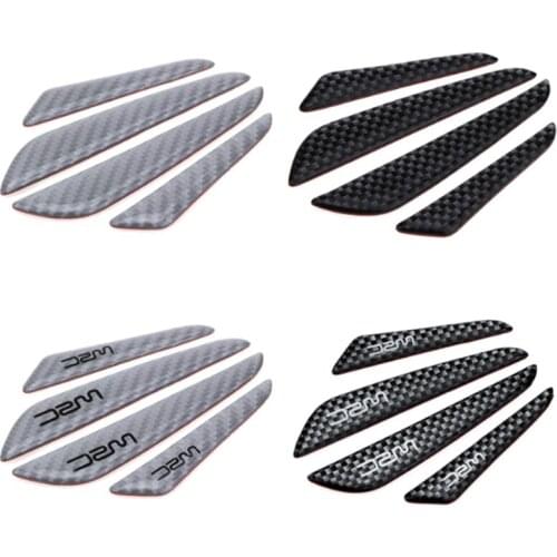 Car Styling 3D Sticker Door Anti-Rub Bumper Strips Carbon Fiber Protector For Ford Kia Rio Skoda Octavia Tesia Renault BMW VW