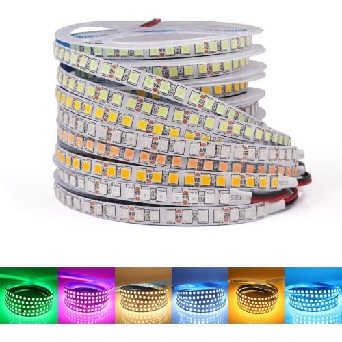5M LED Strip Light DC12V SMD5054 60Leds/m 120Leds/m High Bright Waterproof Flexible LED Rope Ribbon Tape Lamp Home Decoration