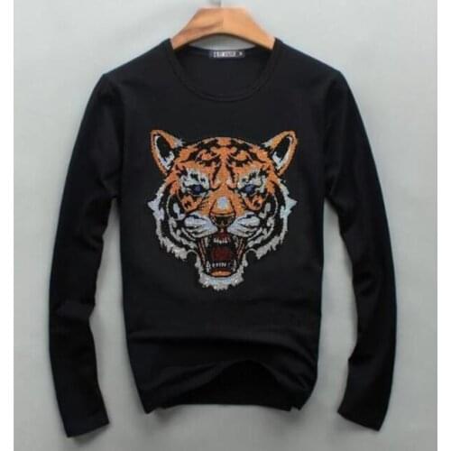 High-End Comfortable Autumn Luxury Mens Chic Brand Long-Sleeved T-Shirt Thin Bodybuilding Fashion Sophisticated Pullover
