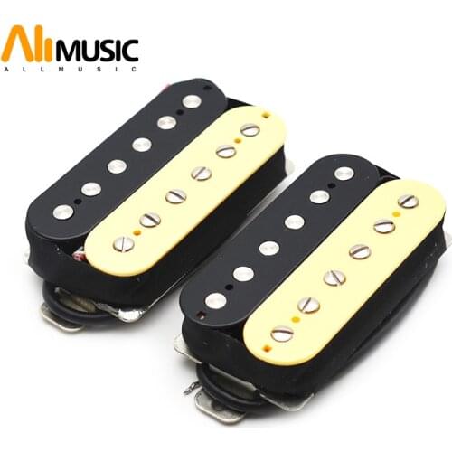 Zebra Alnico 5 Electric Guitar Pickup Humbucker Double Coil Pickup Alnico V Guitar parts Ivory/Black