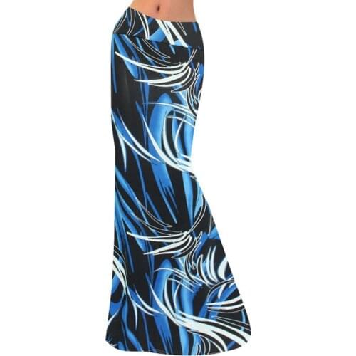 Elegant High Waist Print Long Pencil Skirt Women Fashion Plus Size Evening Party Temperament Slim Maxi Skirts Femme