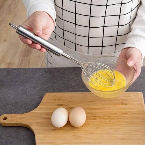 1Pc Stainless Steel Eggbeater Kithchen Food Category Mixer Egg Beater Milk Drink Coffee Whisk Mixers Egg Cracker Cooking Tools