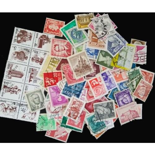 100 Pieces / lot Used Off Paper Vintage Postage Stamps Between1960 And 2000 For Collection