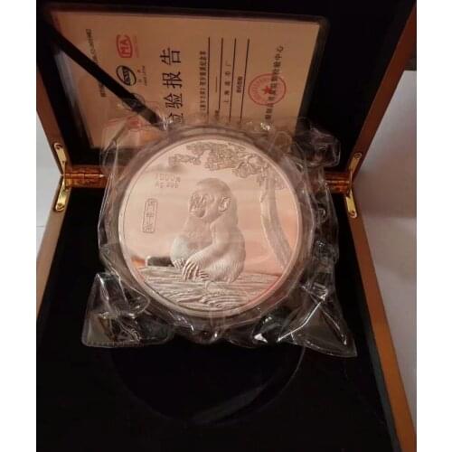 2016 the Monkey 1kg silver plated coin with COA and box for free shipping