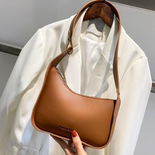 2021 Fashion Women Wide Strap Shoulder Bags Solid Color Soft Pu Leather Crossbody Irregular Shape Messenger Bag Female Hobos