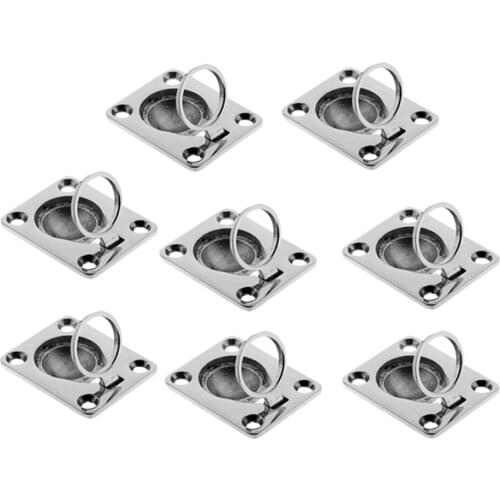 8 Pieces/Set Flush Pull Lift Ring Handle for Marine Boat Yacht Caravan Car Bus Truck Hatch Door