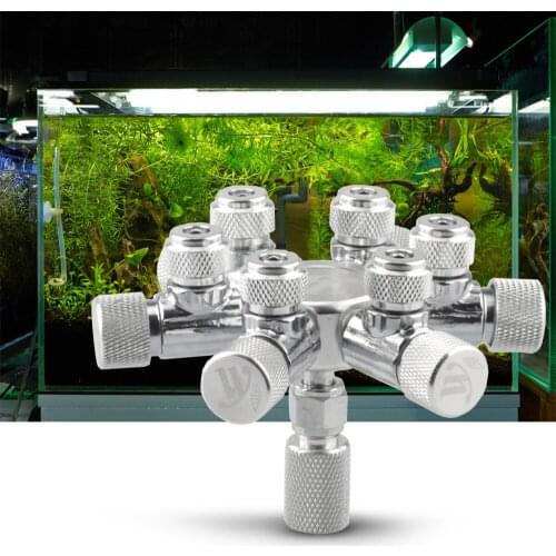 Aquarium Tank CO2 Splitter Regulator Distributor Needle Fine Adjusting Valve for CO2 Regulator for Aquarium Plant CO2 Tank