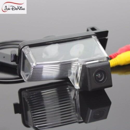JanDeNing Car Rear View Parking/Backup Reverse Camera/Waterproof License Plate Light OEM For Nissan Latio Hatchback 2011-2014