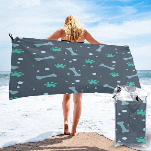 Bath Towel Bons Foot Prints Quick Dry Large Towel Thin Absorbent Soft Towel for Home Travel Camping Swimming Beach Sport