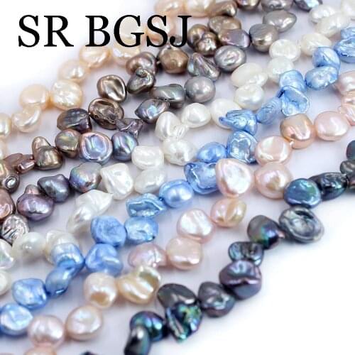 Free Shipping 9-11mm Jewelry Findings Freeform Baroque Freshwater Pearl Chips Beads Strand 15inch
