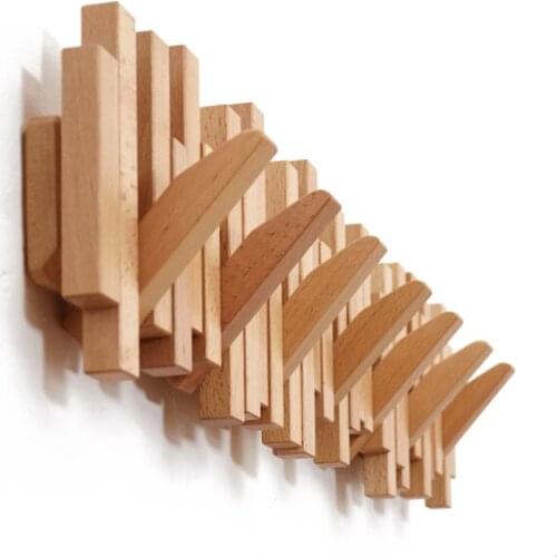 Wooden Wall Hook Coat Rack Wall Hanging Rack Solid Wood Storage Rack Rustic Wood Hanger Housewarming Gift