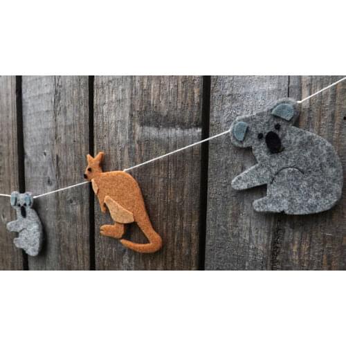 Koala and Kangaroo felt Garlands baby shower buntings Christening RUSTIC wedding birthday Church decor nursery room banners