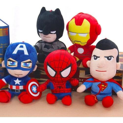 Anime 27cm Action Figures The Avengers Alliance Doll Spiderman Diy Plush Toy Car Ornament Doll Childrens Toys Friend Gift