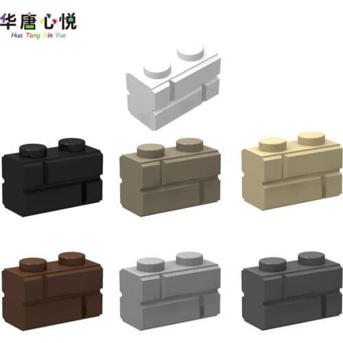 20 PCS A Set City Profile Brick 1x2 Single #98283 Educational DIY Models Toys For Kids Suit For Other Block Compatible Building