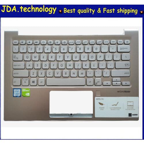 MEIARROW 95%New/Org palmrest for ASUS a 13.3 inch adol 13u adol13f ADOL13U palmrest US keyboard upper cover,Golden