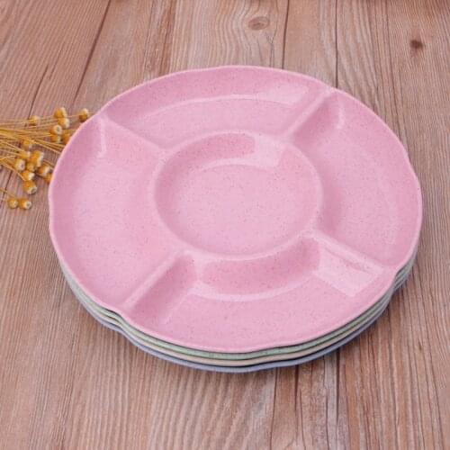 Multi-function Plastic Fruit Plate Dessert Tray Plate Snack Dish 6 Compartments N58A