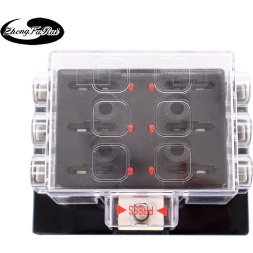 Car and yacht modified fuse box multi-channel with LED lamp current overload protector fuse breaker