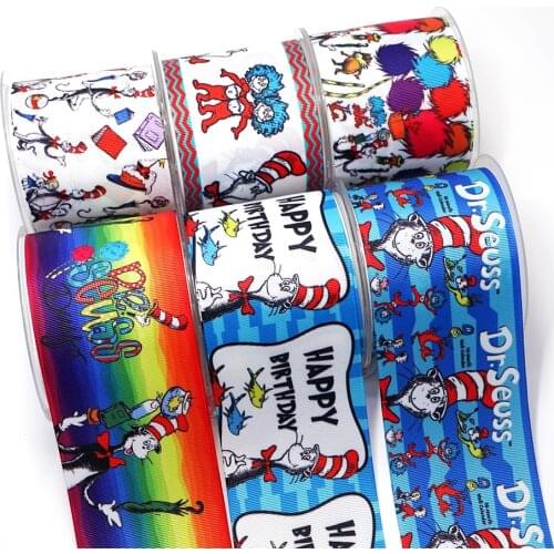 Cartoon Grosgrain/Satin Ribbon Cartoons Printed Ribbon For Crafts Decoration Bow 10Yards 27252