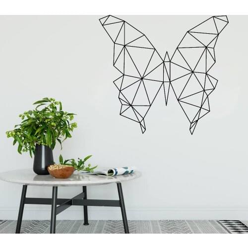 Newest Design Butterfly Wall Sticker Geometric Series Wall Decals Creative Home Decor Bedroom Vinyl Wallpaper Vinyl Art AY076