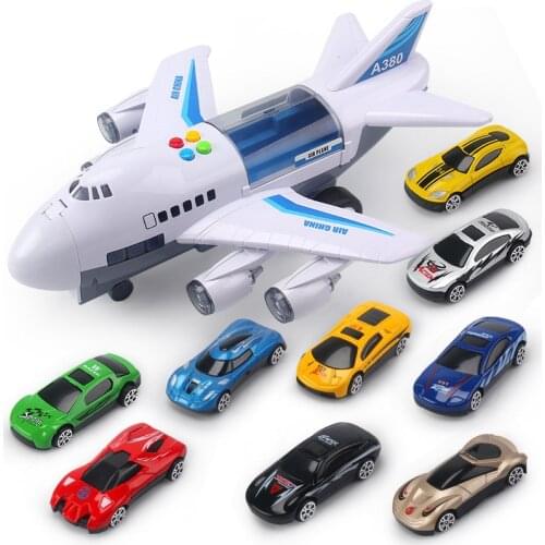 New Kid Toys Simulation Track Inertia Airplane Music Stroy Light Plane Diecasts & Toy Vehicles Passenger Plane Toy Car Boys Toys