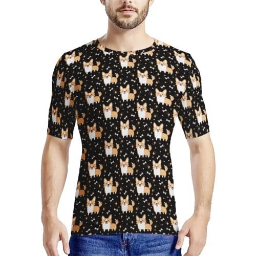 New Arrive Fashion Custom DIY Dog Pet Designed 3D Print Mens All Over Print T-shirts Customer DropShipping