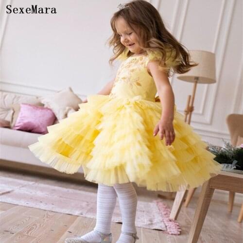 Custom New Girls Dresses Princess Gown Kids Birthday Dress Christmas Party Dress Girl Clothes