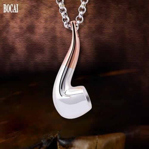 New s925 pure silver cigarette holder pendant for man personality creative ladies silver pipe pendantThai silver man pendant