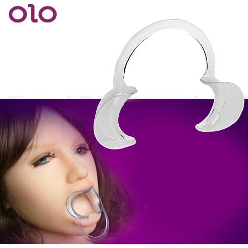 OLO Open Mouth Gag Oral Fixation Oral Sex SM Bondage Fetish Restraints Slave Adult Games Erotic Toys Sex Toy for Couple S/M Size