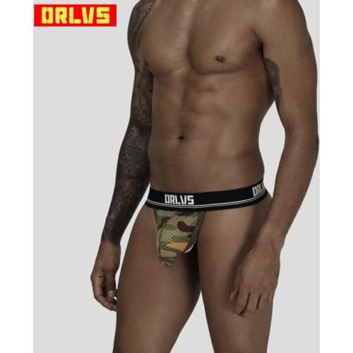 ORLVS Brand sexy gay g string cueca tanga hombre penis pouch lingerie jockstrap men underwear sissy panties men thong