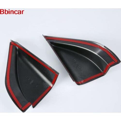 Fit ABS Matte Front Side Inner Car Accessories A Pillar Stereo Speaker Sound Cover Trim For Mitsubishi Eclipse Cross 2017-2019