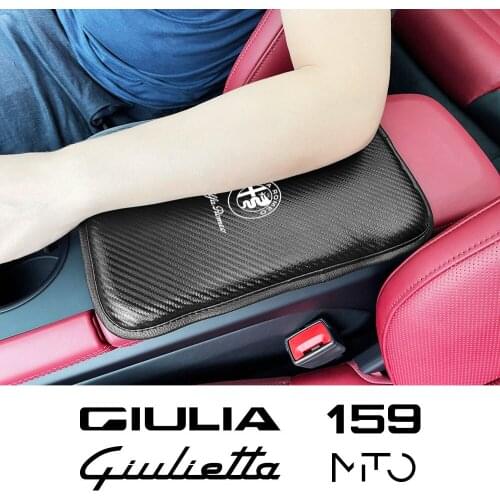 For Alfa Romeo Giulietta Giulia MiTO 159 156 147 Sportiva Stelvio Car Armrest Pad Car Accessories Interior Protective Cushion