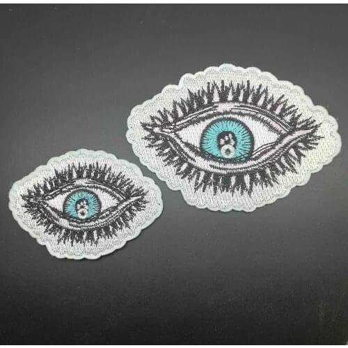 Full Embroidered Eye Iron on Embroidered Cloth Patch For Girls Boys Clothes Stickers Apparel Garment Accessories