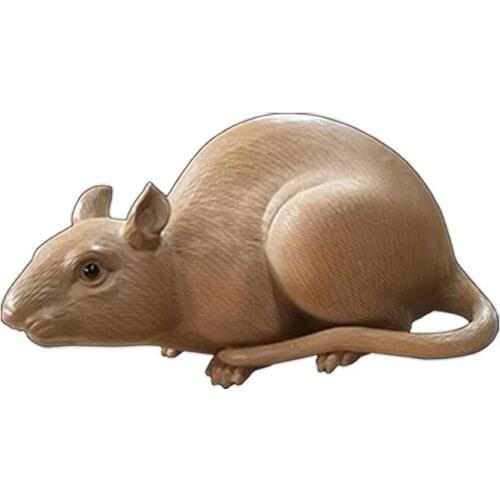 SIMPLE AND MODERN CERAMICS LUCKY FENG SHUI ANIMALS STATUE ZODIAC MOUSE SCULPTURE CRAFTS HOME DECOR BIRTHDAY GIFT R3313