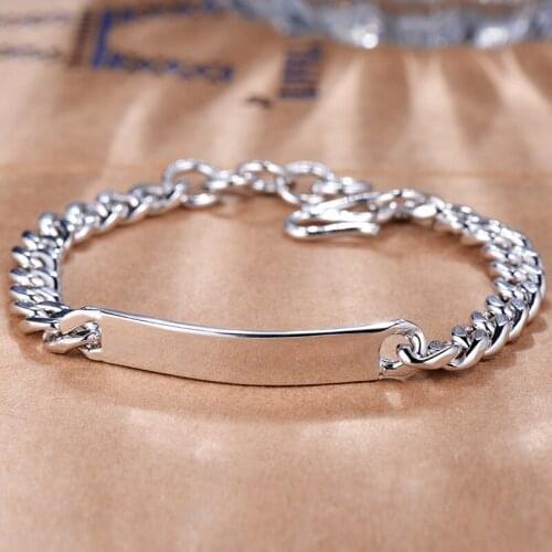 S925 Silver Bracelet Mens Bracelet Gift Jewelry Wholesale