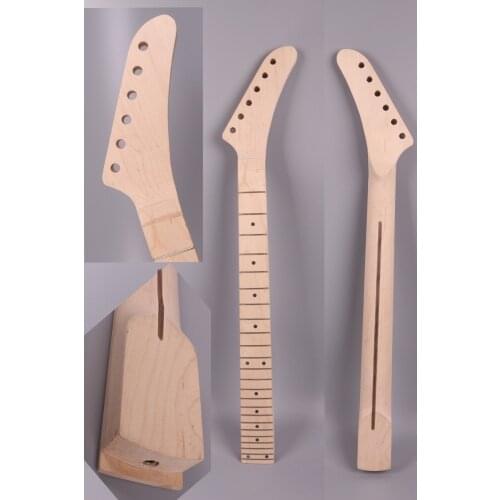 Yinfente Babana electric guitar neck replacement 24 fret Maple fretboard Dot inlay 25.5 inch Locking Nut Maple Neck ST Strat