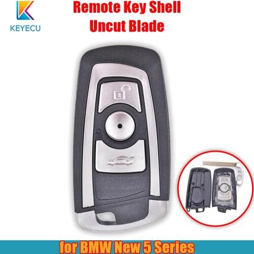 KEYECU Replacement Remote Auto Car Key Shell Case Cover Housing 3 Buttons for BMW New 5 Series
