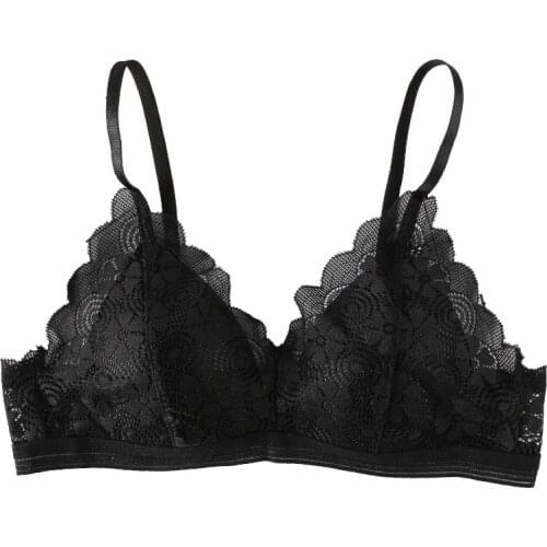 1PC Big Size Women Push Up Wireless Lace Bra Top Sexy Women Bralette Underwear Lingerie Full Cup Bra Lace Bralette Tops est