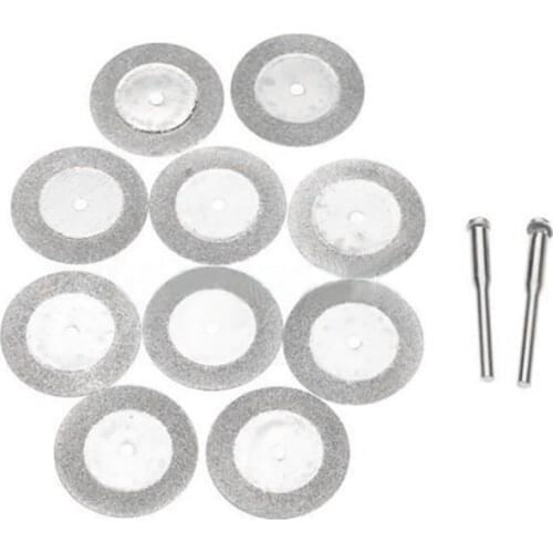 10pcs/LOT 16mm Diamond Cut Off Disc Wheel Rotary Tool Two Mandrel Arbor