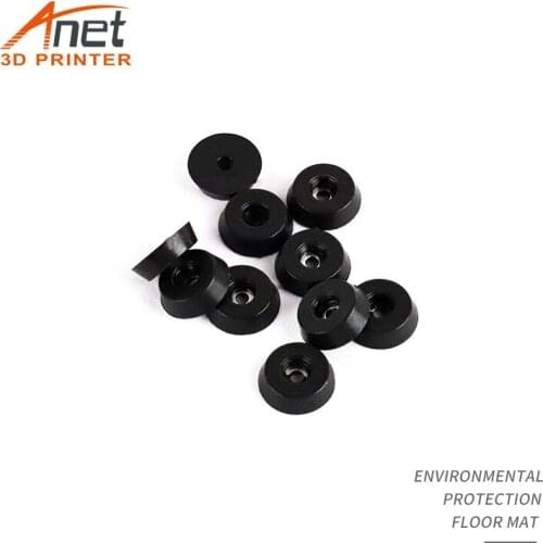 5PCS Anet DIY 3D Printer Parts Rubber Feet Stand Environmental Protection Foot With Gasket For 3D Printer Black Color 18*15*5mm