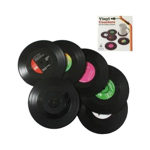 6pcs/Lot Round Table Mat Baking Drink Anti Slip Coasters Environmental Plastic Vinyl Heat-resistant Kitchen Decoration Tools