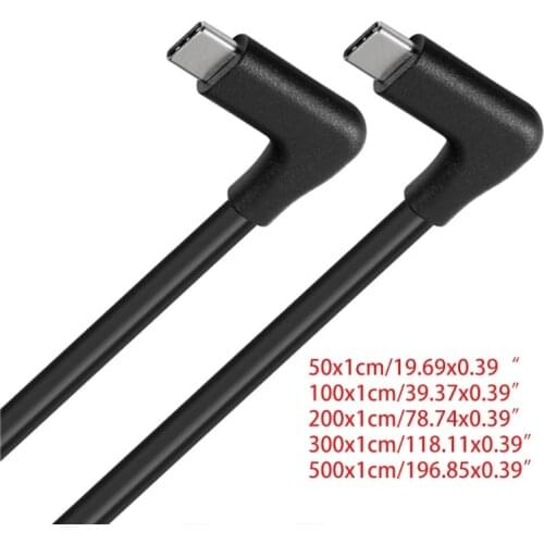 90 Degree 100W PD 5A Type C Cable 4K 60Hz USB-C USB3.1 Gen 2 10Gbps Fast Charging Cord For Macbook Pro SAM SUNG S20