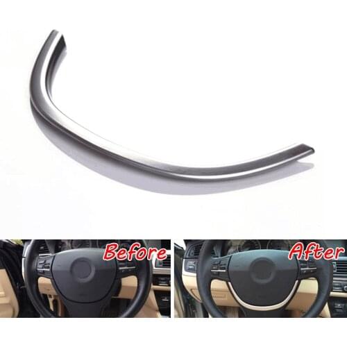 BBQ@FUKA Auto Car Interior Steering Wheel Insert Cover Moulding Styling Sticker Fit For bmw 7 Series 730li 740li F01 F02 10-2015